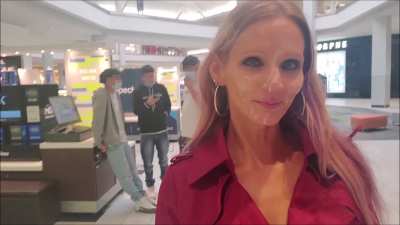 Cum Walk Through The Mall