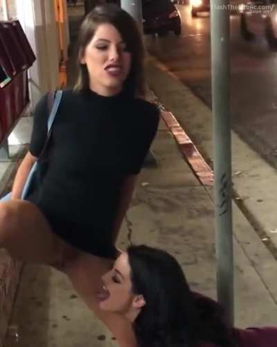 Peeing in a crowded street and getting caught