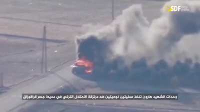 SDF drone attack on SNA members near Tishrin Dam, Syria