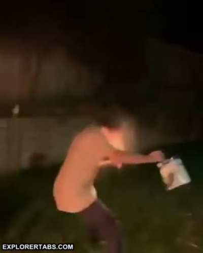 HMFT after I spit flammable liquid directly into an open flame.
