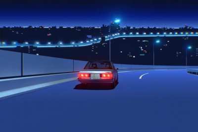 Rendered this remake of the ESPRIT 空想 - Summer Night GIF (made in Blender)