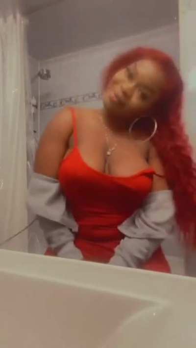 Lady in red...