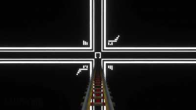 I made a rollercoaster using special shaders to make blocks glow in their native colors! :D