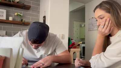 Telling your husband you&rsquo;re pregnant with lottery scratch off cards (credit to @HayliNic on Twitter)