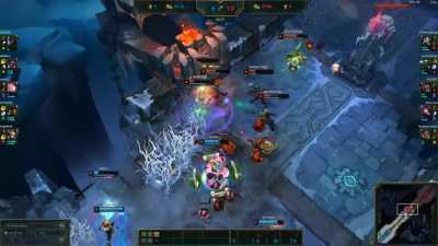 Satisfying 5-man knockup leading to an instant Pentakill