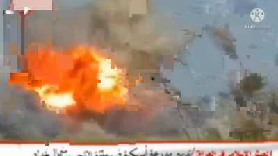 Compilation of Iraqi insurgents blowing up US military IFVs and APCs( Bradley/Stryker) with powerful IEDs( possibly artillery shells)
