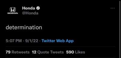 * you feel the horn of every honda honk as one