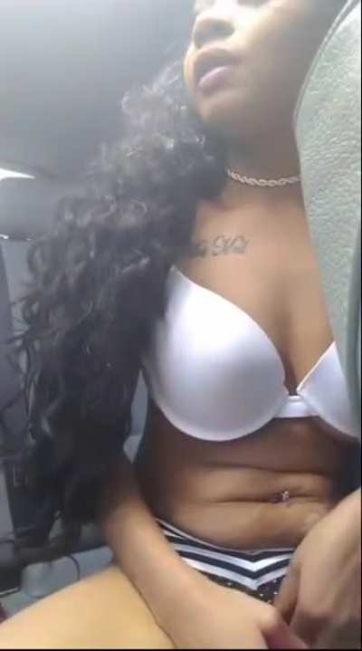 Squirting in her car at the park