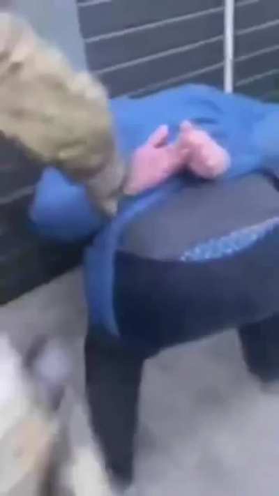 Cruel detention of either Russian sympathizers or representatives of crime(unclear/unknown) but civilians in Dnepropetrovsk, Ukraine(Video posted April 5th)