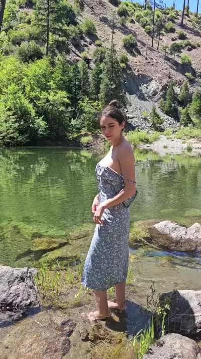 It feels so good to cool off in the creek