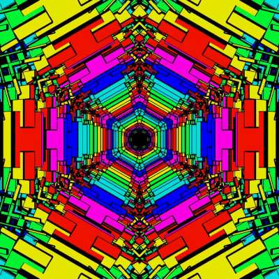 Rainbow Toon Geometry Tunnel 01 | 13-02-20 | by Xponentialdesign