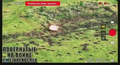 RU POV: Ukrainian advance near Bakhmut. Multiple IFV&rsquo;s are destroyed and remaining infantry are mopped up by drone dropped grenades and artillery