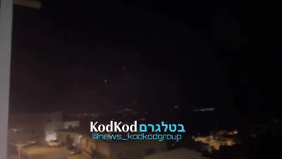Iron Dome in action tonight near Nahariyya, Israel.