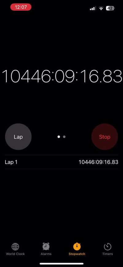 For some reason I&rsquo;ve decided to let a stopwatch on my phone count up to 10,000