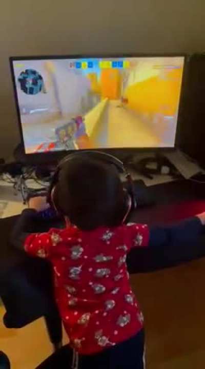 My 3 y/o nephew&hellip; He seems pretty promising at the game