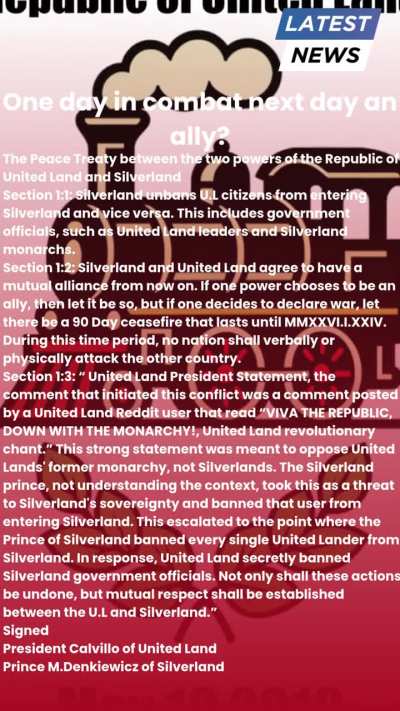 United Land and Silverland are now... allies?