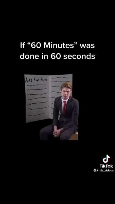 If &ldquo;60 Minutes&rdquo; was done in 60 seconds