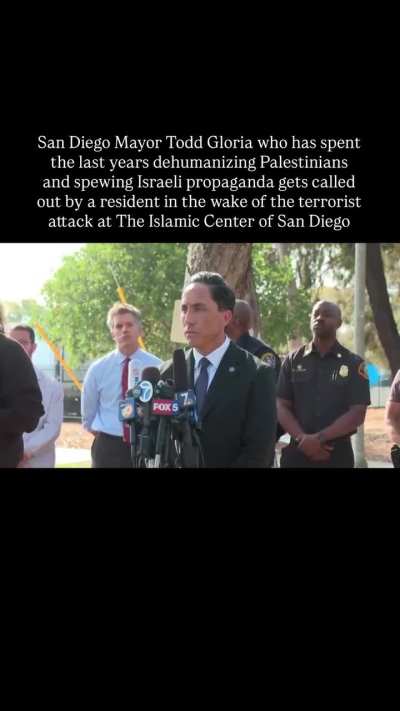 San Diego Mayor Todd Gloria gets called out by a resident in the wake of the terrorist attack at the Islamic Center of San Diego.