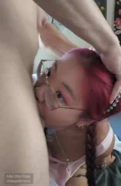 his cock was so hard pounding my throat!