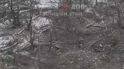Several VT-40 kamikaze drone strikes targeting AFU infantry and positions, posted 08.02.2024