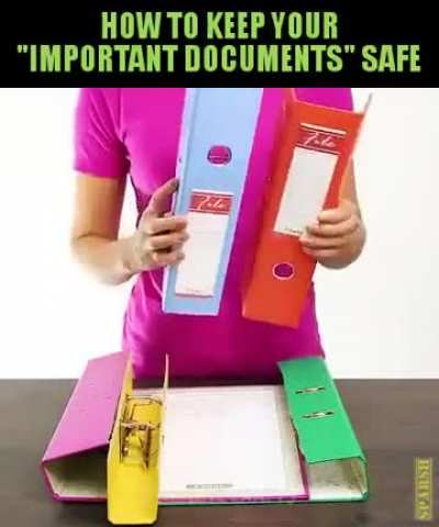 How to keep your "important documents" safe...