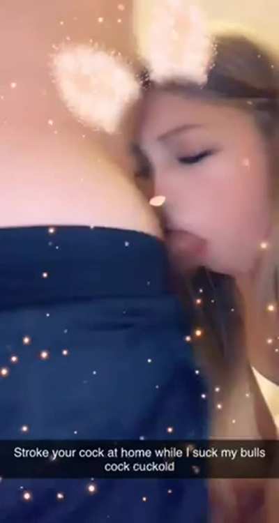 Sloppy blowjobs from my bull while my cuckold is at home are my favorite