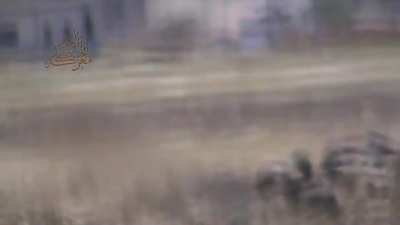 Opposition recoilless rifle strike on a Syrian Army 2S1 Gvozdika that emerged from cover to engage in direct fire - al-Makhram - 2013
