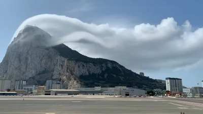 Stunning cloud formation over Rock of Gibraltar