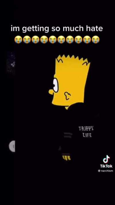 What is it with these fake depressed bitches and Bart Simpson??
