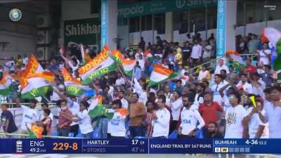 Jasprit Bumrah has just dismantled the furniture of Stokes and he can't believe it. Bumrah has completed 150 test wickets. What a bowler.