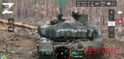 Ru pov: Spotter drone footage of T90M assault near Kremennaya