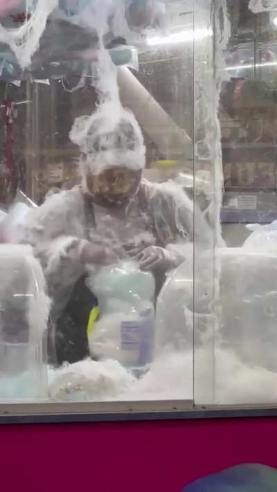 It’s getting messy for cotton candy man