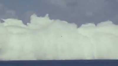 A nuclear bomb being detonated underwater (1958)