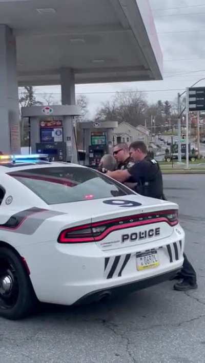 Trump supporter gets arrested for vandalizing (among other charges) gas station pumps with "I did that" Joe Biden stickers