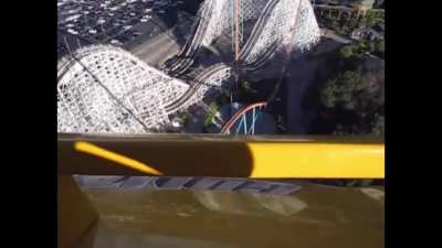 st. vincent going down a rollercoaster