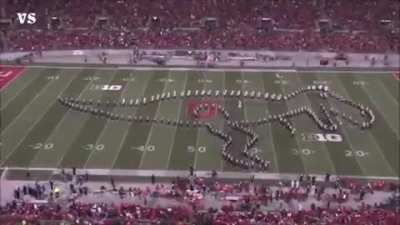 Dinosaur on the football field