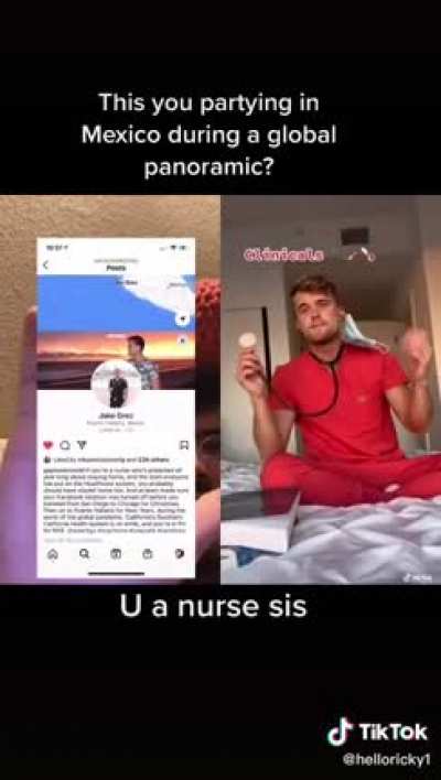 And he&rsquo;s a nurse so you know he works with people who don&rsquo;t have a strong immune systems to fight off the virus