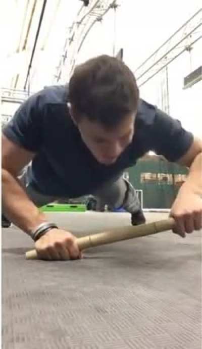 Doing push-ups