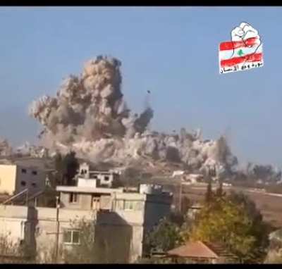 Israeli forces bombs Mhaibeb, Marjayoun district in Lebanon in its entirety on October 16, 2024.