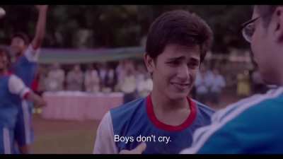 If u tell ur child to not cry like a girl he will beat his wife on the future😢