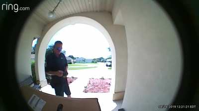 My television being delivered. Note the word &lsquo;FRAGILE&rsquo; in big red letters on each side of the box. Thanks FedEx.