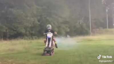 Top tier lawnmower
