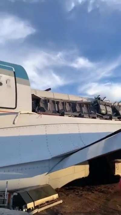 Airbus A330 de Aerolíneas Argentinas en un cementerio de aviones