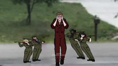 Crimson-1 being harassed by Hitman Team playing "Presidia" by Jose Pavli
