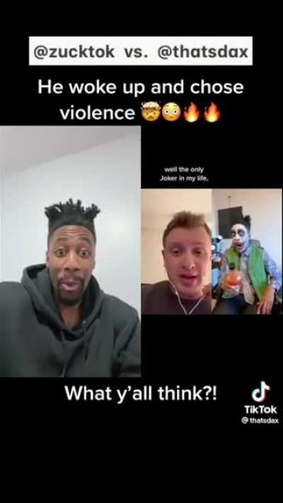 Joker-obsessed rapper Dax reacts to a Joker diss rap on his own track
