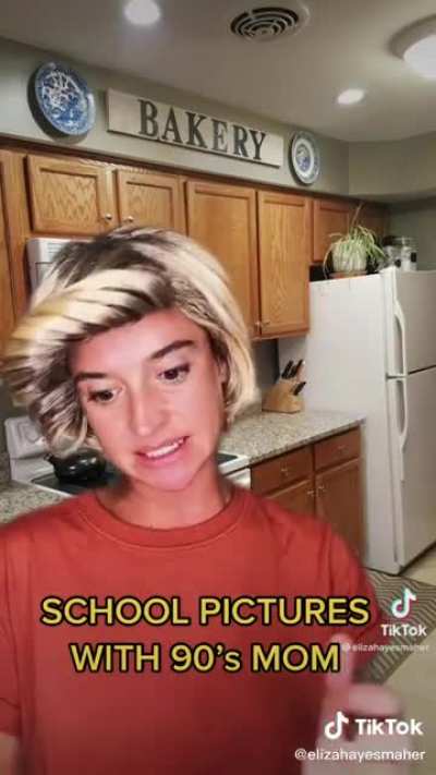 School Pictures with 90s Mom
