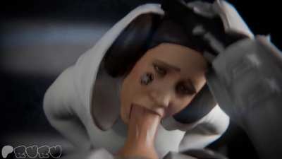 Princess Leia throat goat throatpie (ruru3dx)