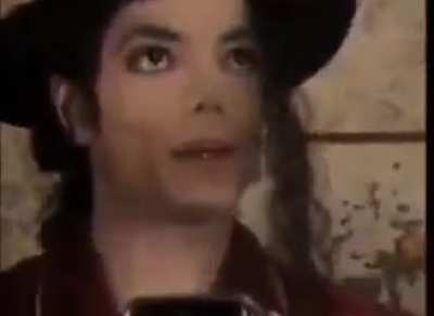 Michael Jackson testing a new camcorder, 1992.