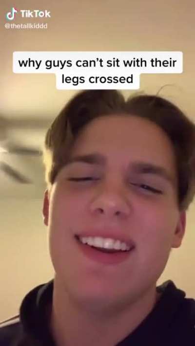 Why guys can&rsquo;t sit with their legs crossed