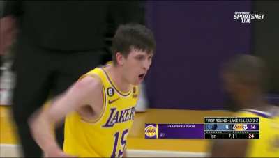 [Highlight] Austin Reaves splashes from 3 as Lakers go on a 9-0 run